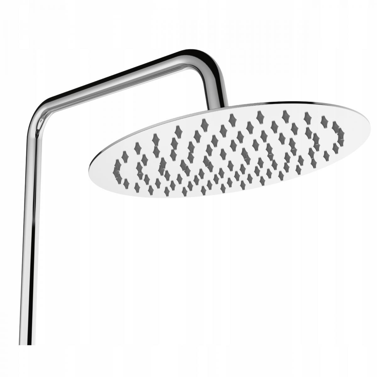 INVENA DESZCZOWNIA Z BATERIĄ NATRYSKOWĄ ALONIA INVENA TREND CHROM