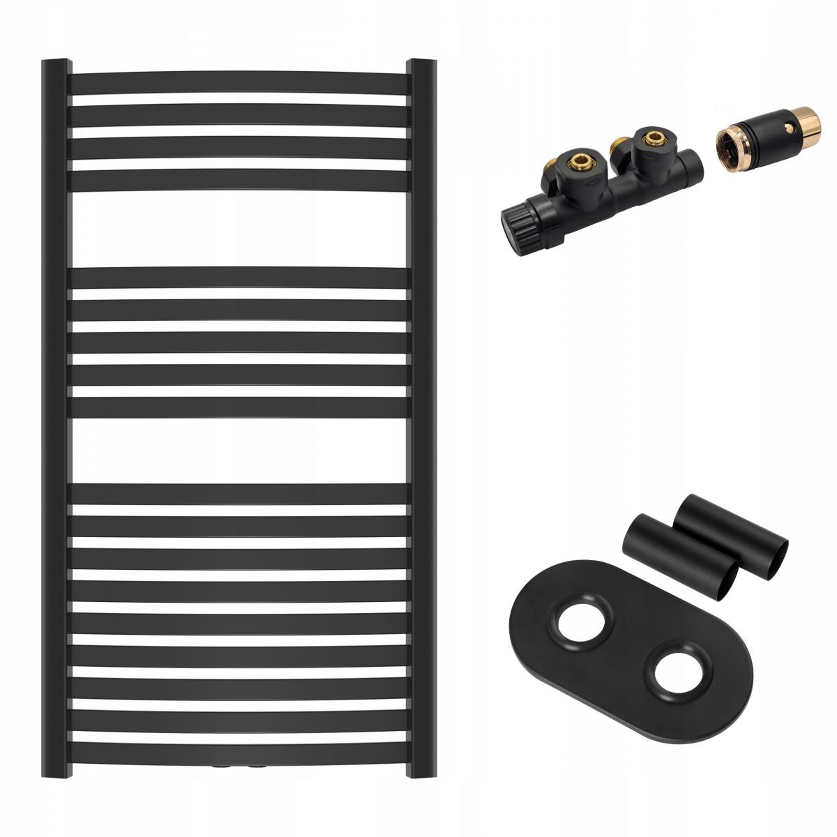 INVENA GRZEJNIK ŁAZ 540X1000 + KPL. DUOPLEX+ MASKOWNICA PODW - CZARNO-ZŁOTY