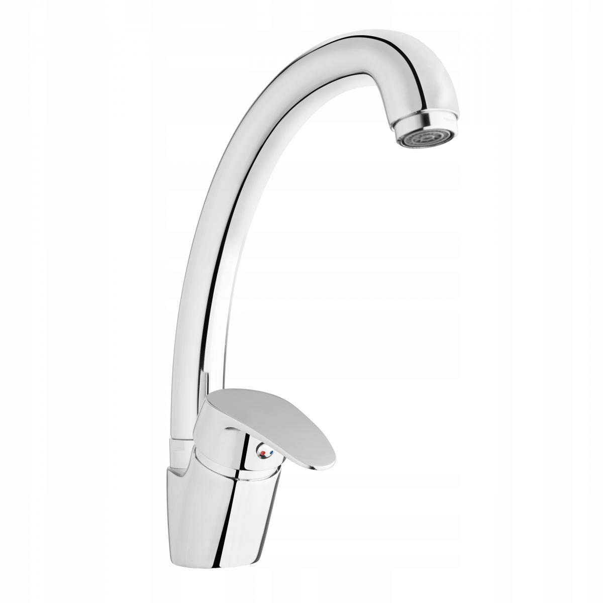 Bateria umywalkowo - zlewozmywakowa INVENA AVA NEW z wylewką LUX 48h