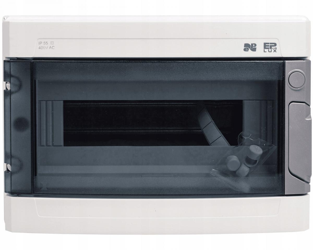 Rozdzielnica natynkowa EP-LUX + 12 modułów PV 1500V DC 1000V AC IP65 z szyn
