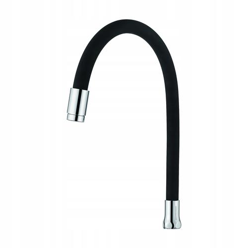 INVENA JEDNOFUNKCYJNA ELASTYCZNA WYLEWKA DO BATERII ZLEWOZ, CZARNA