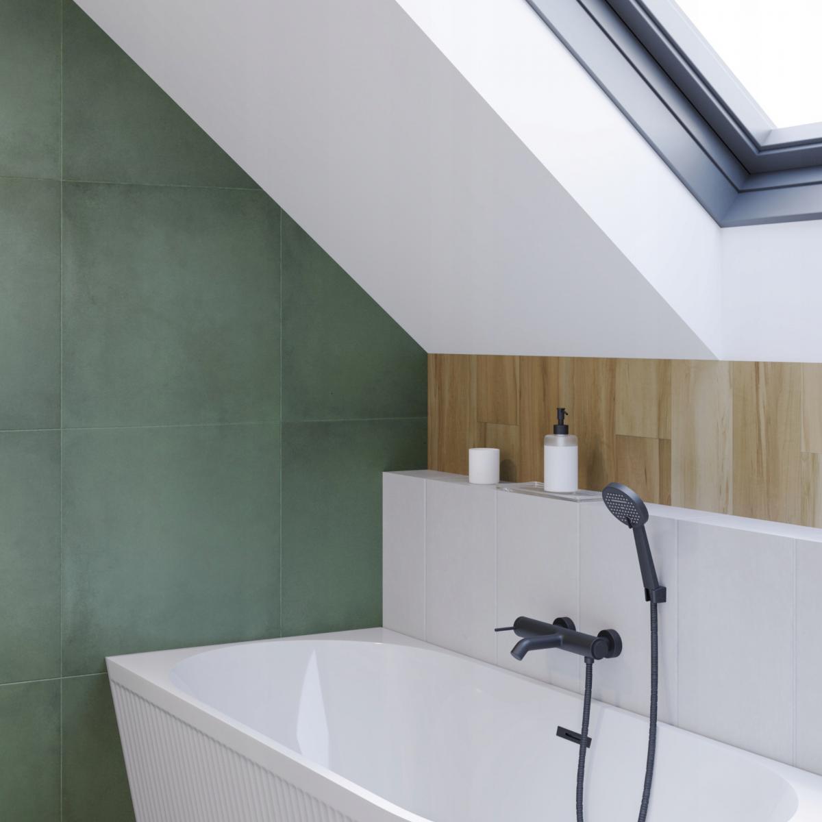 INVENA ZESTAW NATRYSKOWY 1-PUNKTOWY KALITEA, CZARNY 2F