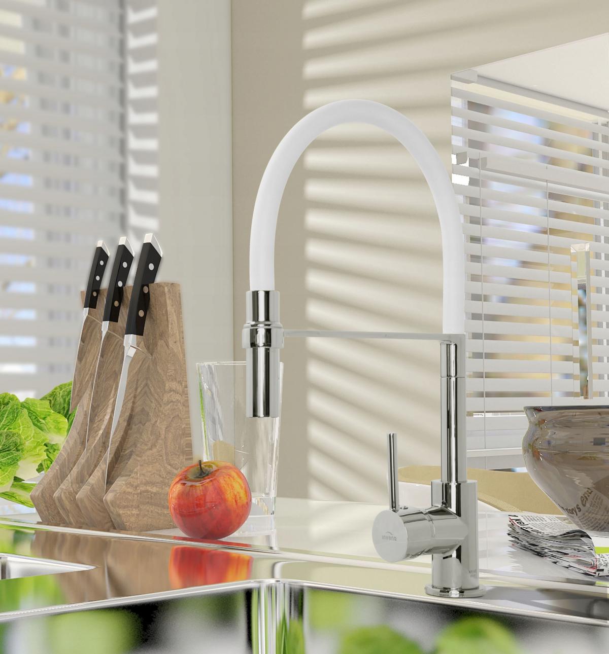 Bateria zlewozmywakowa INVENA KAMELEON BIAŁA 48h