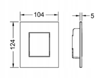 Przycisk spłukujący TECE now pojedynczy do pisuar z tworz sztucz czarny mat
