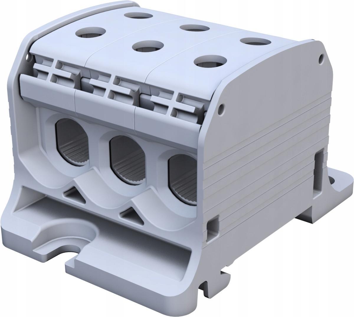 SIMET STB 50-3 Złączka szynowa gwintowa Al/Cu 87360 SIMBLOCK szary