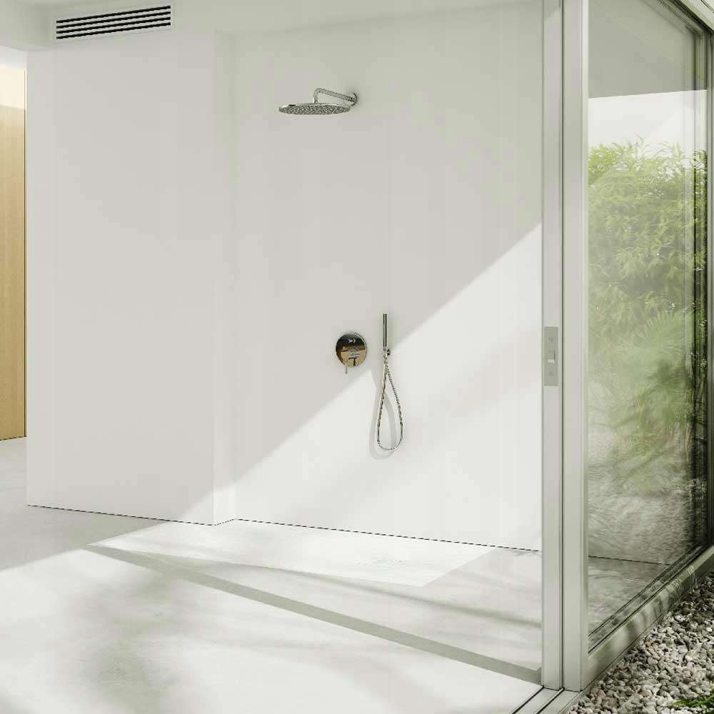 SCHEDPOL Brodzik kompozyt Kalait Stabilsound Plus White Stone 80x120 z M2