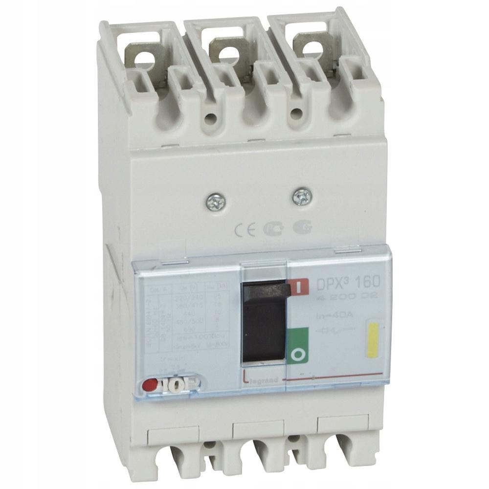 Wyłącznik mocy z wyzwalaczem termiczno-magnetycznym DPX3 160 3P 40A 16KA