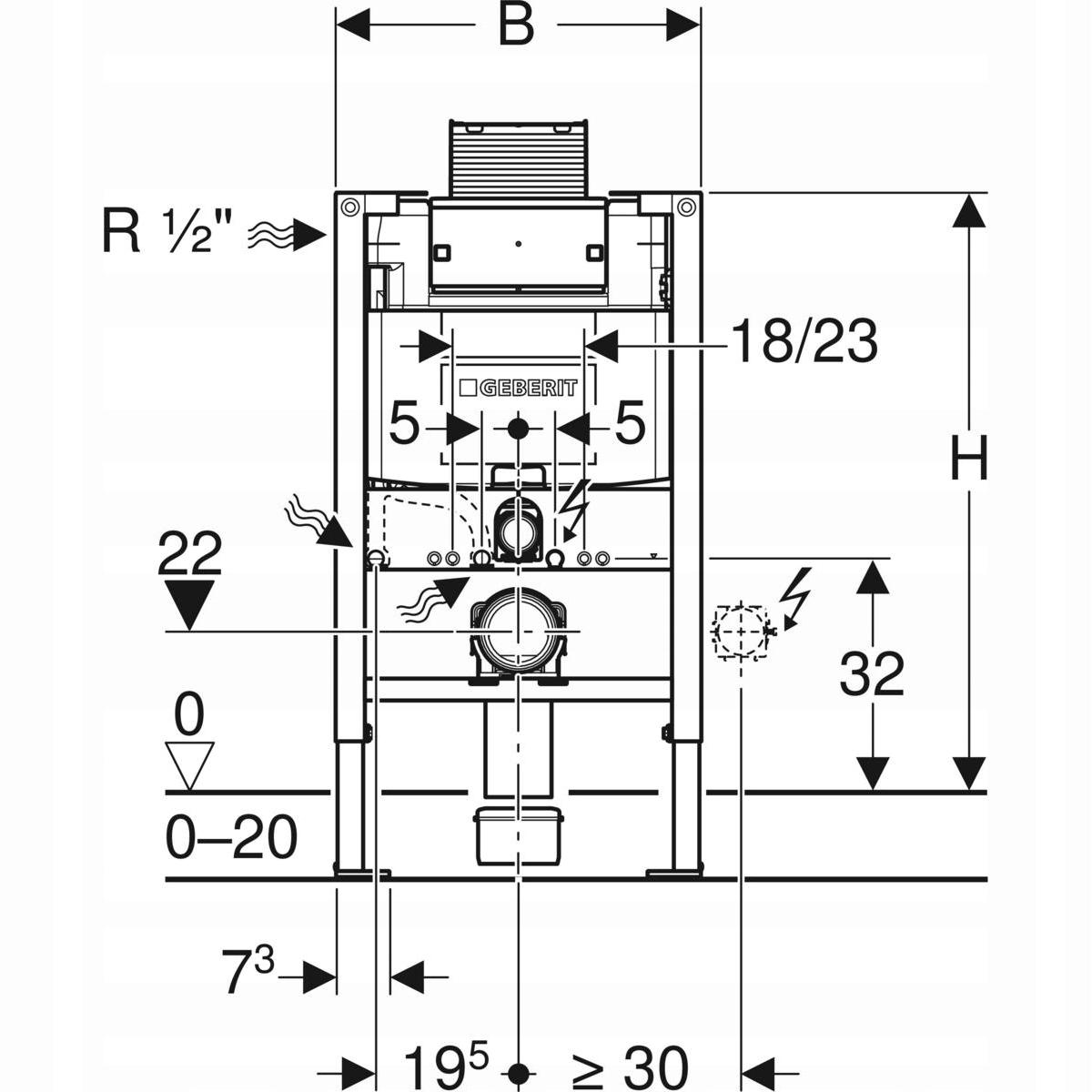 Element montażowy Geberit Duofix OMEGA 82cm 48h