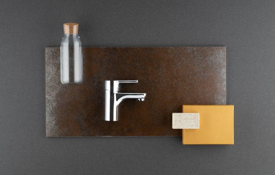 Bateria umywalkowa stojąca ARMATURA KRAKÓW SODALIT 1-uchw. mosiężna chrom