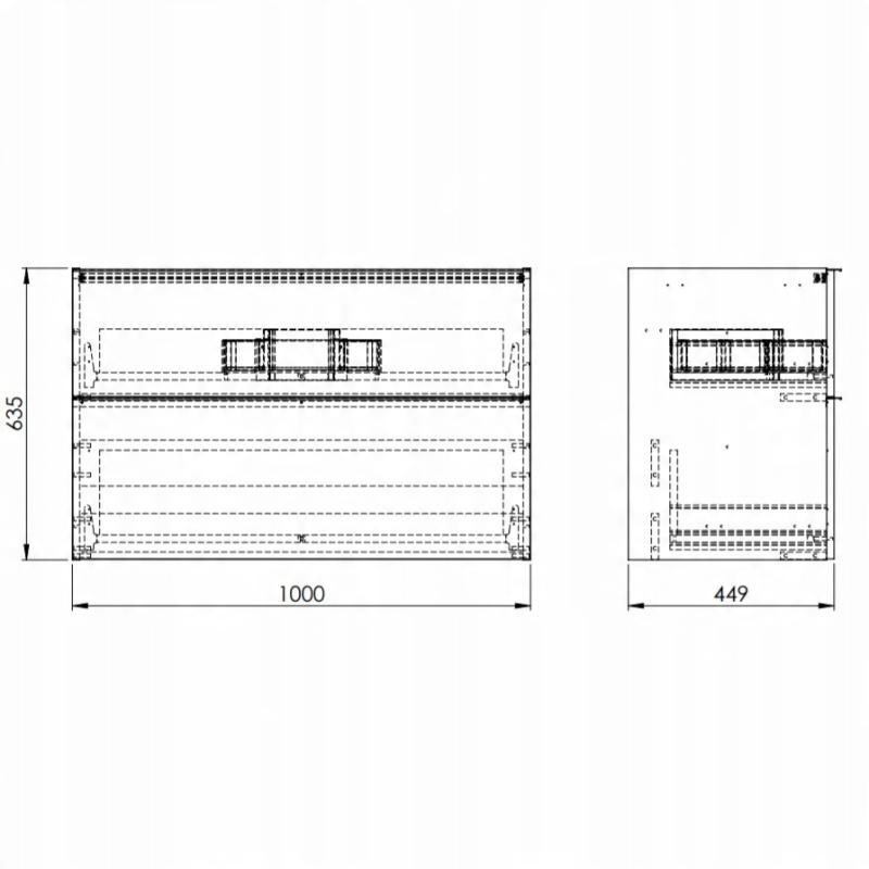 Szafka podumyw. LOOK 100x45cm Wisząca 2S White ELITA