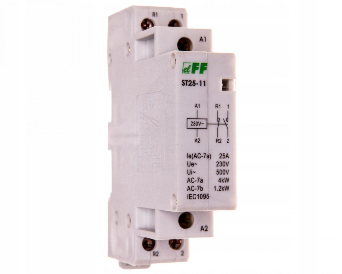 Stycznik modułowy styki 1NO+1NC I=25A napięcie cewki U=230V AC 1 moduł ONNL