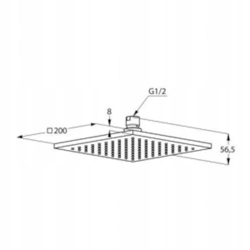 Głowica natryskowa KLUDI A-QA 200x200mm chrom