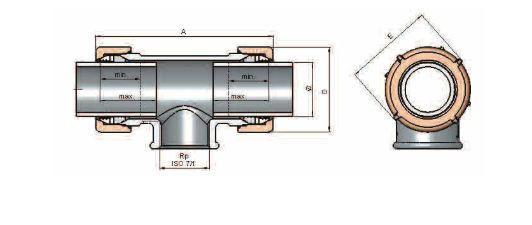 Trójnik zaciskowy Gebo QUICK QT 1 1/4 do rur stalowych