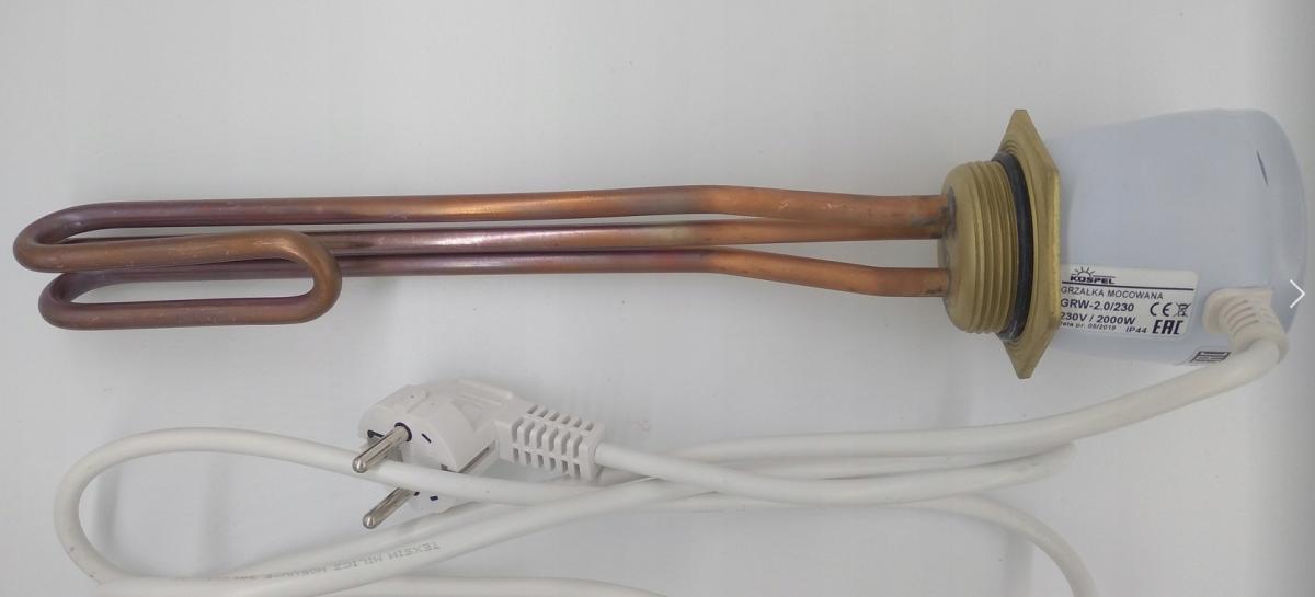 Grzałka elektryczna typ 50 2 kW 230 V 1 1/2 z termostatem KOSPEL GRW-2,0 Kw