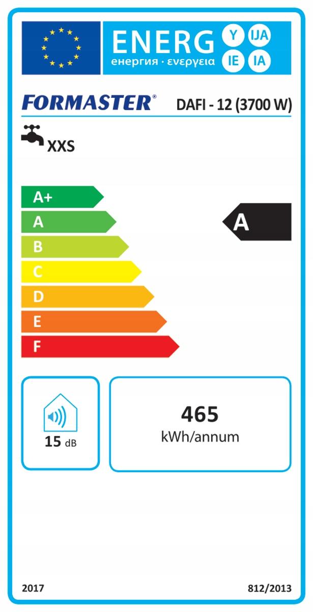 Ogrzewacz wody DAFI 3,7kW z baterią chrom 48h