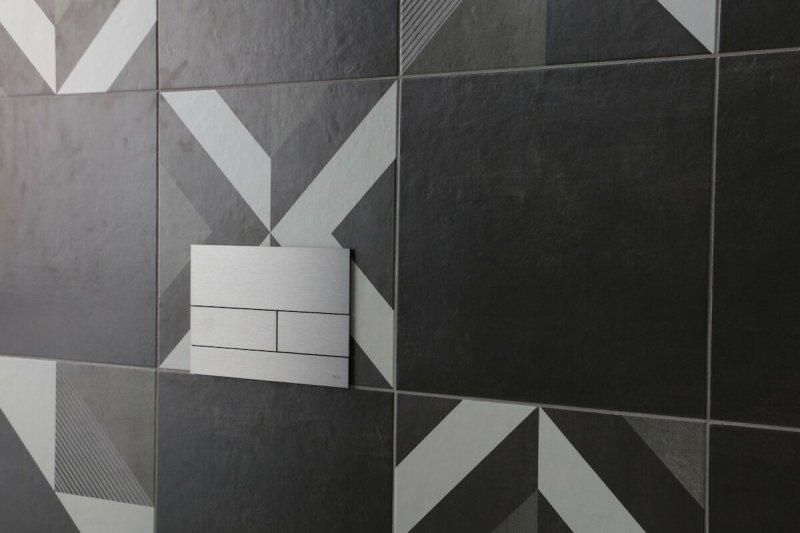 Przycisk spłukujący TECE square II podwójny do WC z metalu stal szczotkow