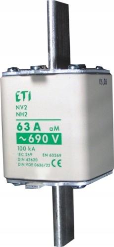 ETI Wkładka topikowa przemysłowa - silnikowa NH00 AM 125A/690V