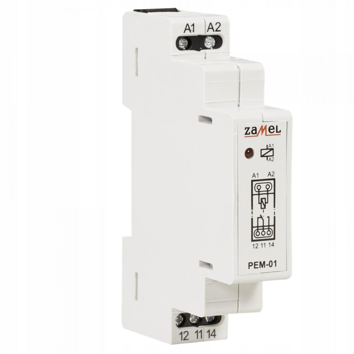 ZAMEL Przekaźnik elektromagnetyczny 12V AC/DC 16A Typ: PEM-01/012