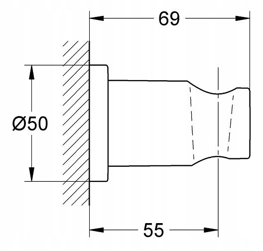 GROHE Uchwyt prysznicowy ścienny GROHE Rainshower metalowy chrom
