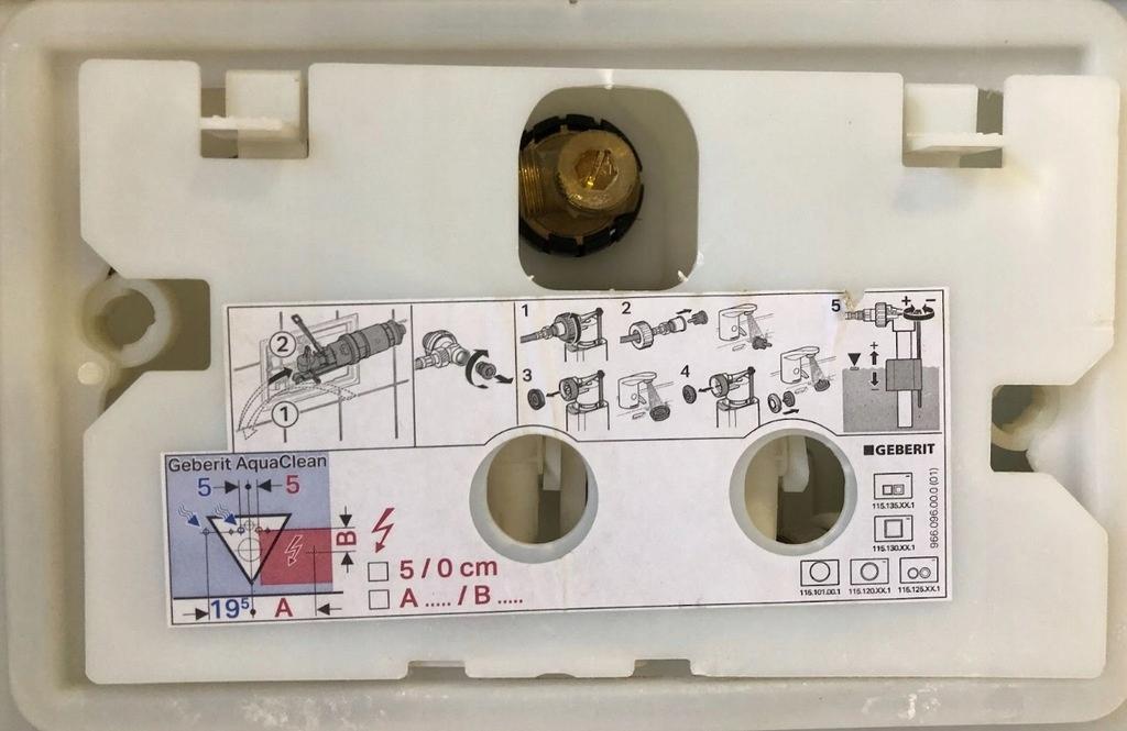 Przycisk uruchamiający GEBERIT Delta50 prostokątny przedni chrom błyszczący
