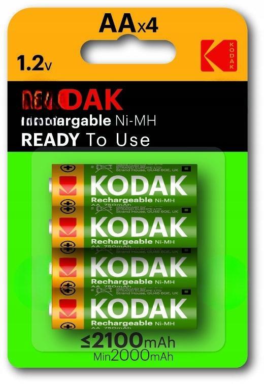 Akumulator Kodak KAAHRP-4 2100 mAh NiMH READY TO USE, szt.=bli (4szt.)