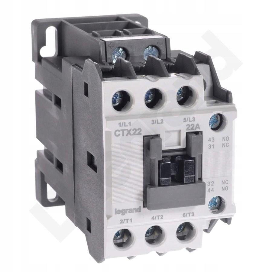 LEGRAND Stycznik CTX3 3P 22A 1NO1NC 24V DC