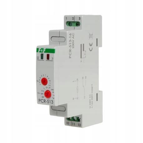 F&F Przekaźnik czasowy rewersyjny, styki: 1no/nc, 230v, 16a PCR-513-16
