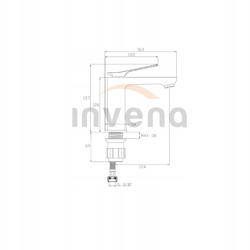 Bateria umywalkowa INVENA NERI CHROM 48h