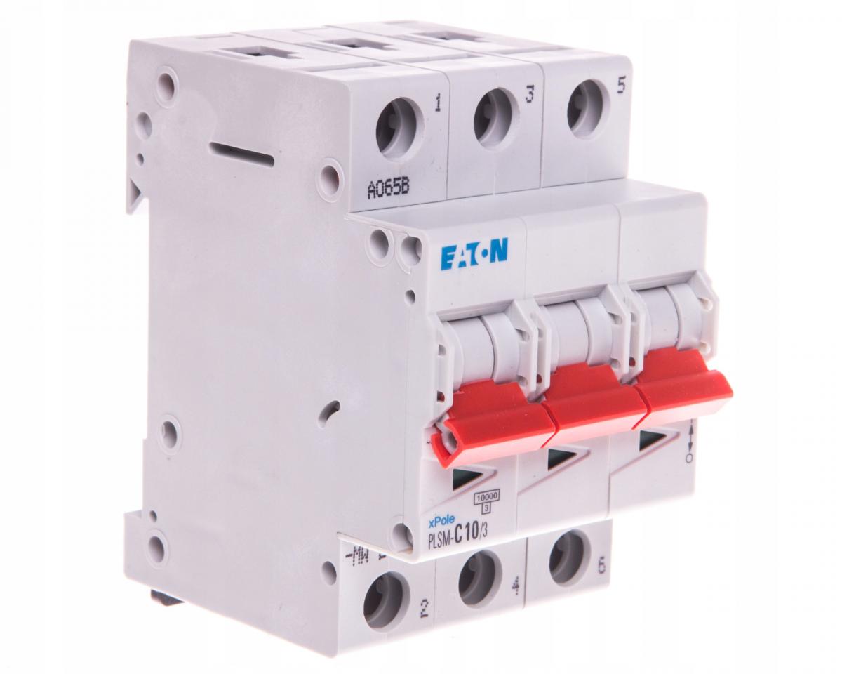 EATON Wyłącznik nadprądowy 3-biegunowy PLSM-C10/3-MW