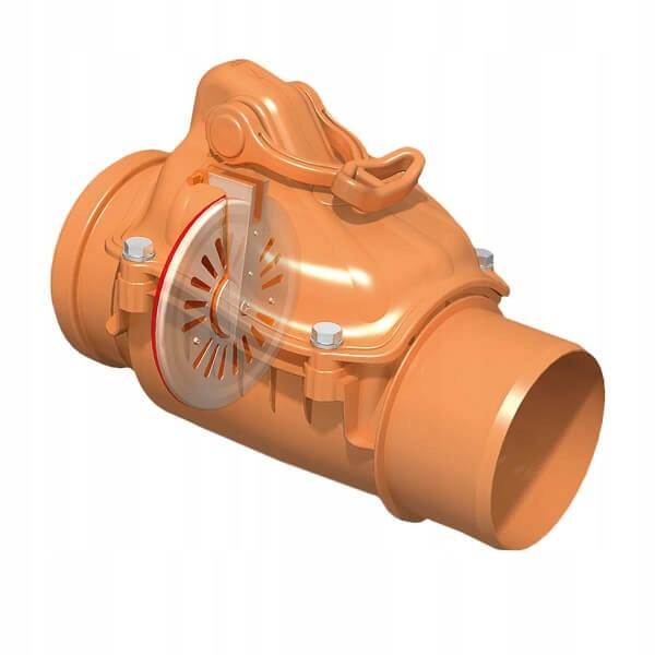 Zasuwa burzowa PP DN 110 jedno klapowa typ1 kanalizacja zewnętrzna