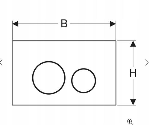 Przycisk uruchamiający Geberit Sigma40, przedni, szkło czarne, okrągły