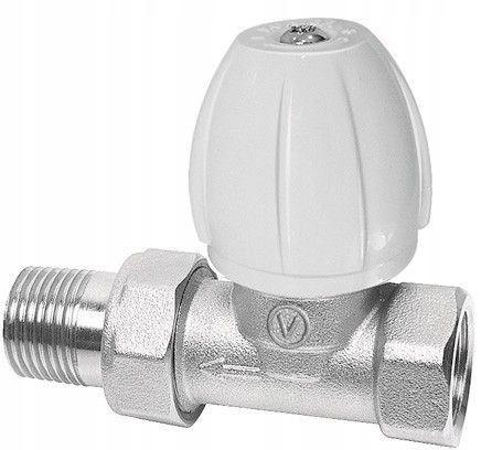 Zawór grzejnikowy zasilający prosty ACTIV niklowany 3/4 PS