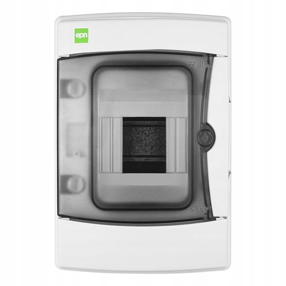 Rozdzielnica GALANT PLUS RN 1/4 IP65 drzwi transparentne N+PE (4 moduły)