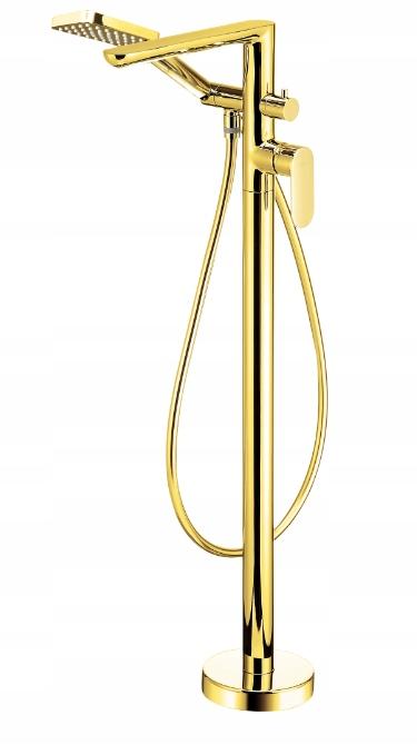 DEANTE Bateria wannowa wolnostojąca z zestawem prysznicowym Alpinia, złoty