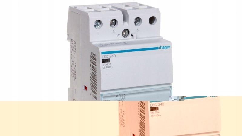 HAGER Stycznik 230VAC 3NO 40A AC-7a