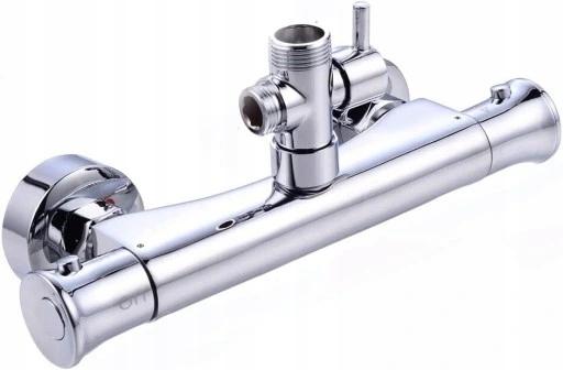 FERRO Bateria prysznicowa Trinity Safe Touch termostatyczna ścienna, chrom