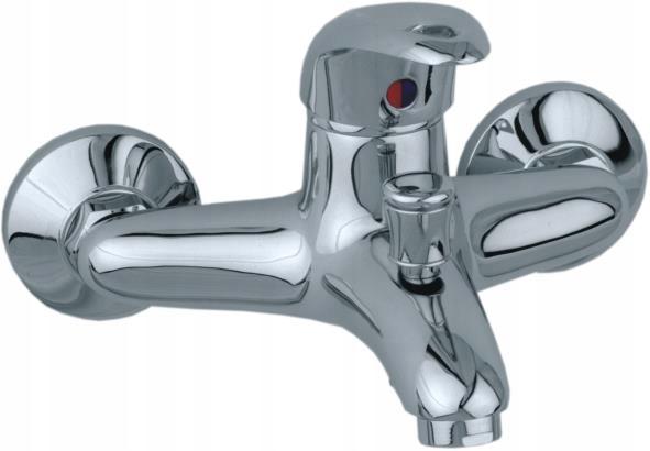 Bateria wannowa ścienna ARMATURA KRAKÓW KRZEM 1-uchwyt. 2-otw mosiądz chrom