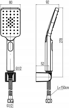 Bateria wannowa Valvex Loft Gold ścienna (bez akcesoriów)