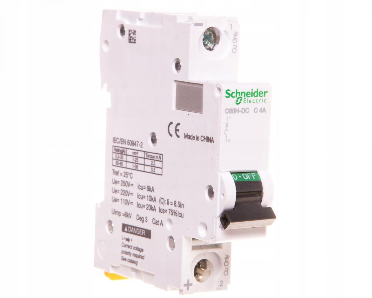 SCHNEIDER ELECTRIC Wyłącznik nadprądowy C60H-DC-C4-1 C 4A 1-biegunowy
