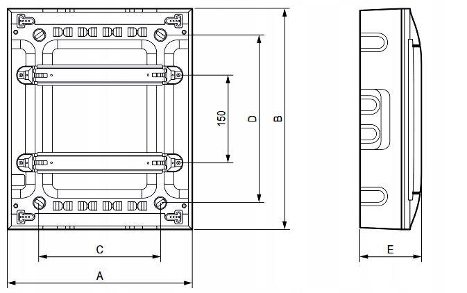 LEGRAND Rozdzielnica natynkowa PRACTIBOX S 1x12 drzwi przezroczyste