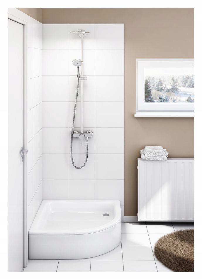 SCHEDPOL Brodzik akryl Grawello z podbud Stabilsound Plus 90x90 półokrągły