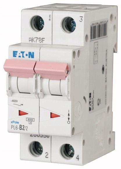EATON Wyłącznik nadprądowy 6kA PL6-C2/2