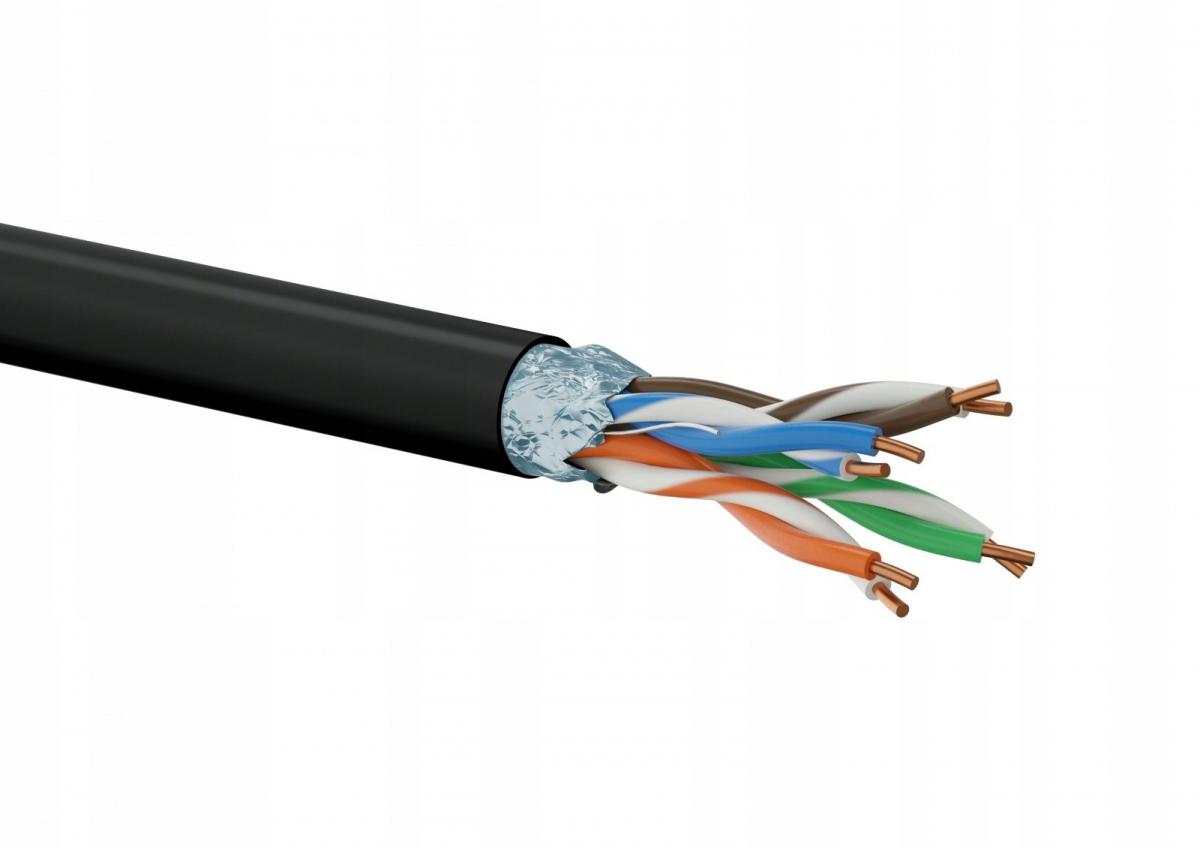 Przewód komputerowy ALANTEC FTP kabel 4x2x24AWG OUTDOOR ŻELOWANY kat.5e