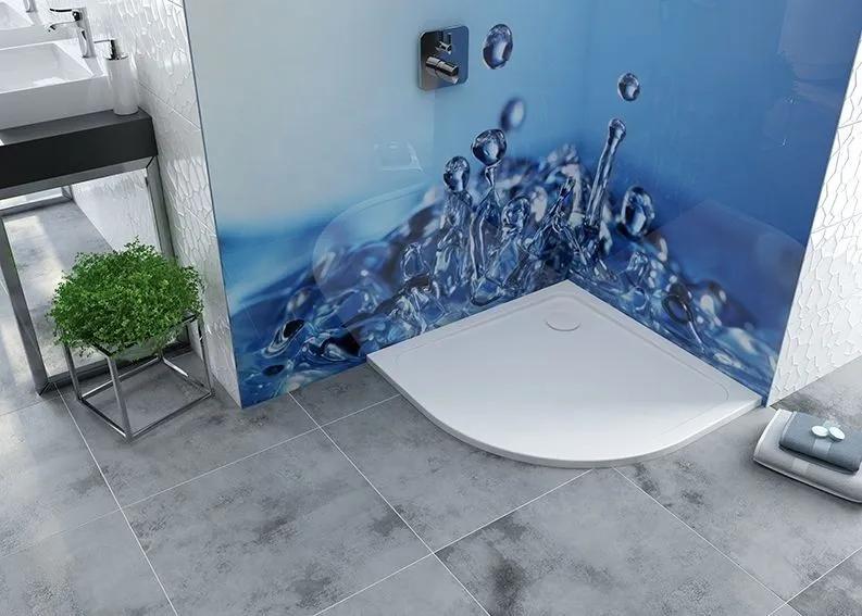 Brodzik akrylowy półokrągły SANPLAST Free Line BP/FREE 90x90x9+STB biały