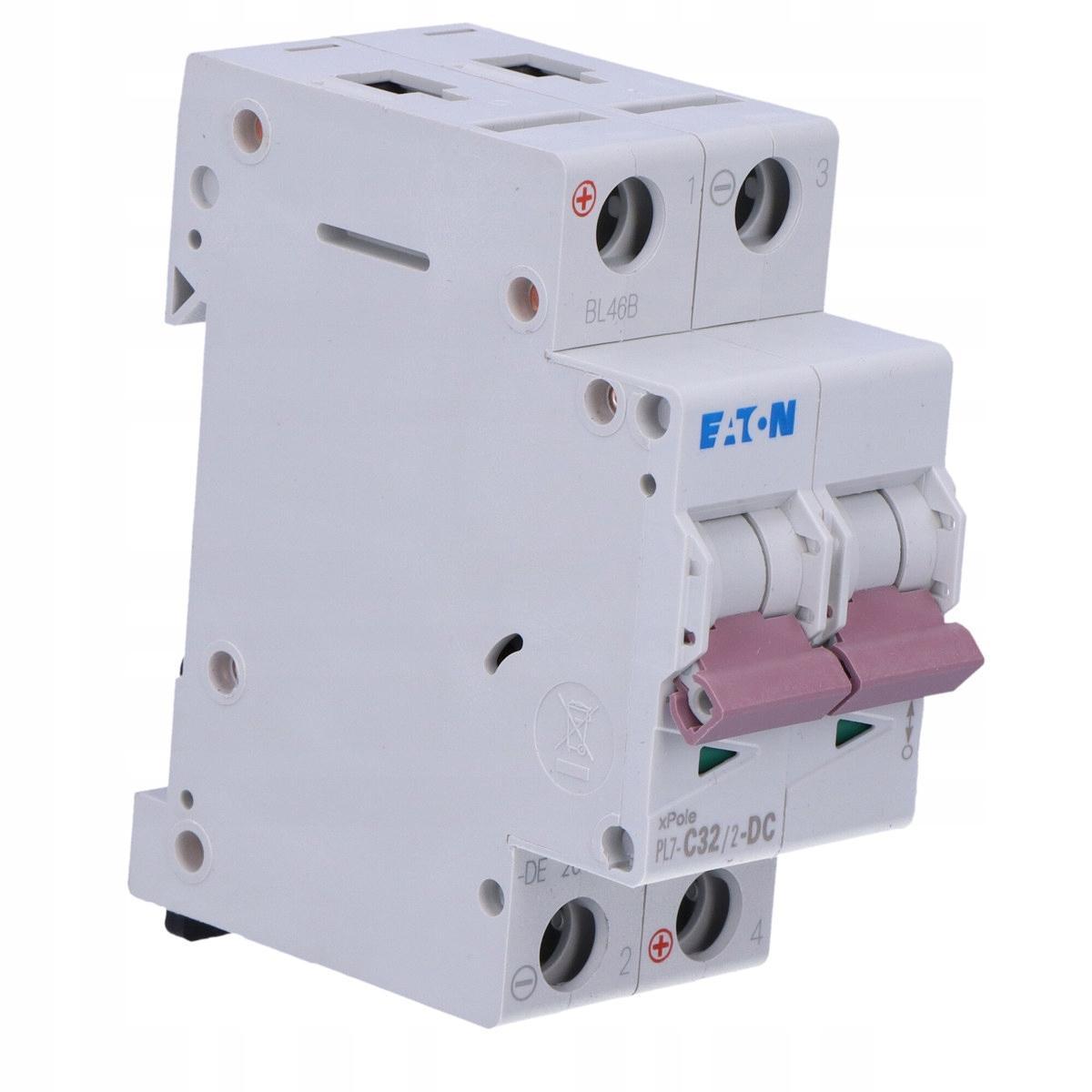 EATON Wyłącznik nadprądowy 10kA DC PL7-C32/2-DC