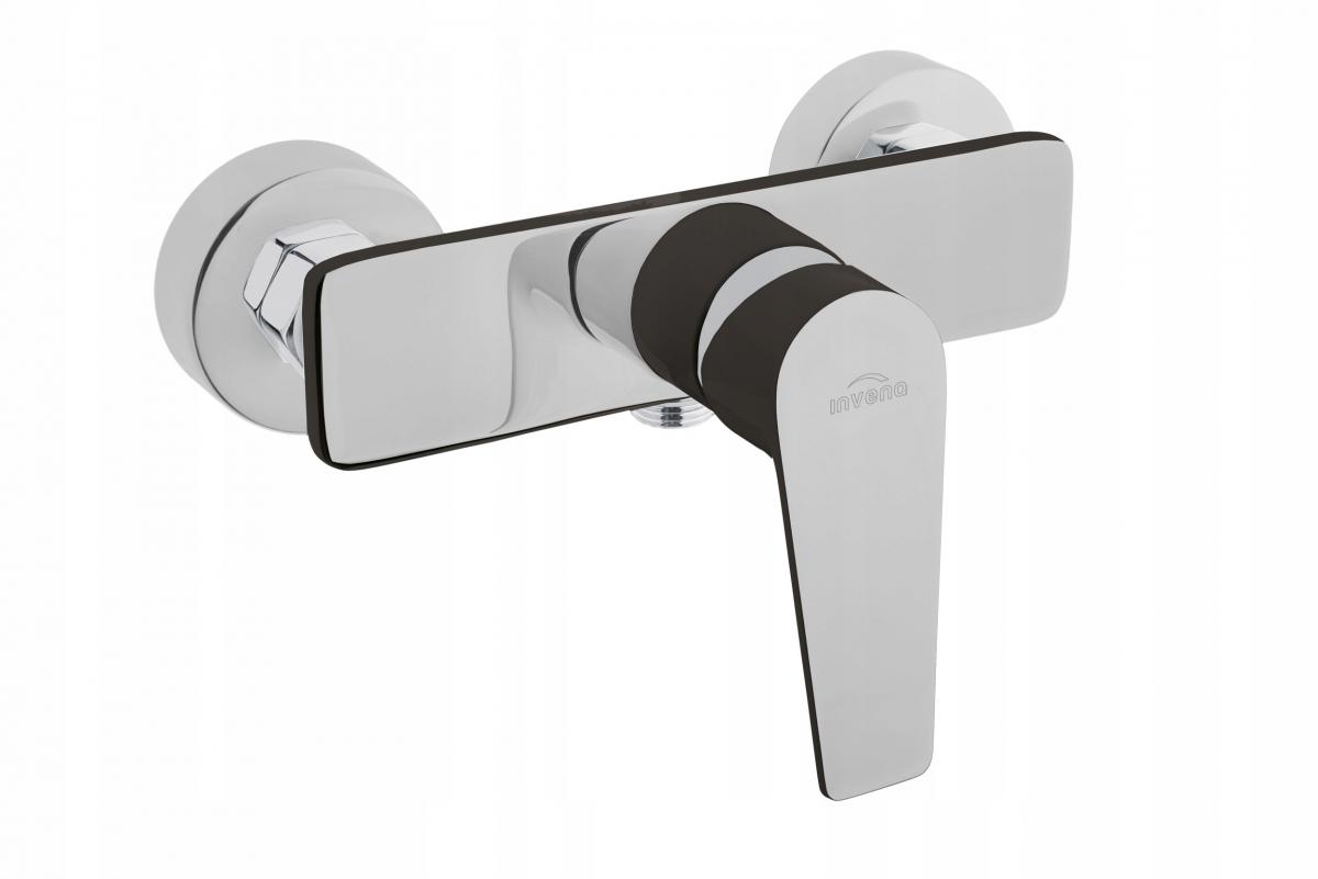 Bateria natryskowa INVENA DOKOS CZARNY CHROM 48h
