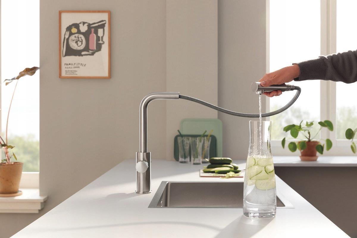 Bateria filtrująca Grohe Blue Pure Minta z wyciąganą, obracaną w zakresie 3