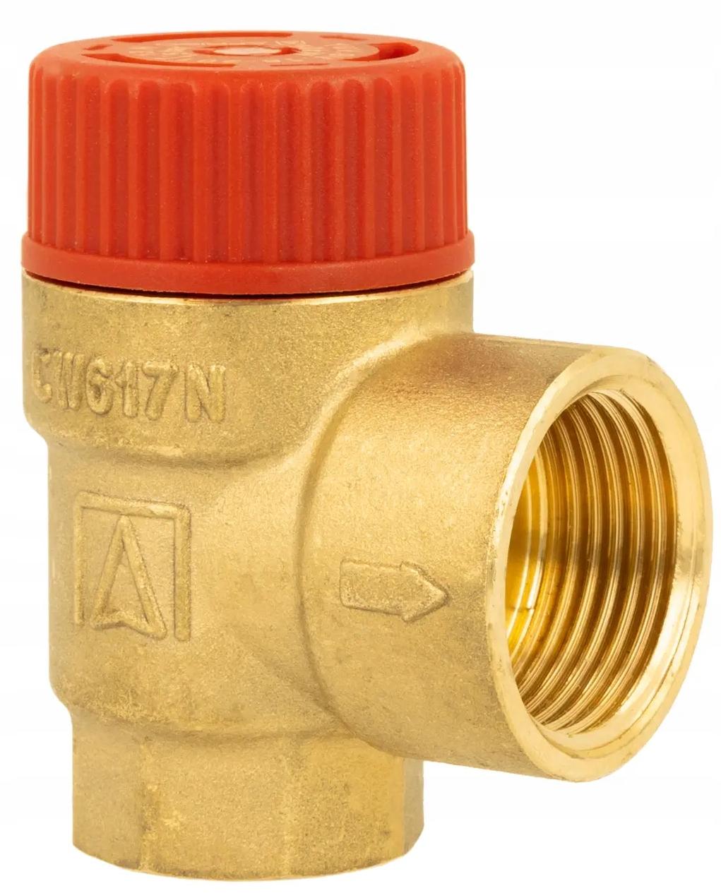 AFRISO Zawór bezpieczeństwa MS 1/2 cala x 3/4 cala 2 bar do instalacji C.O.