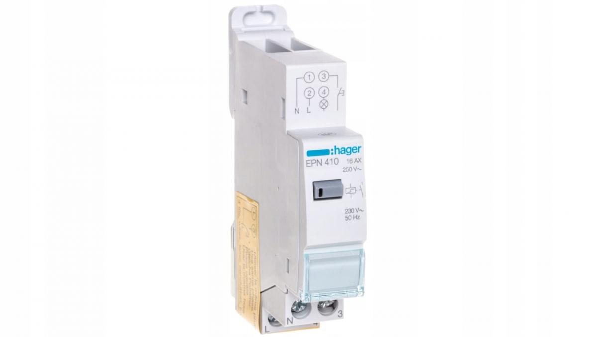 HAGER Przekaźnik bistabilny elektroniczny 1NO 230V 16A