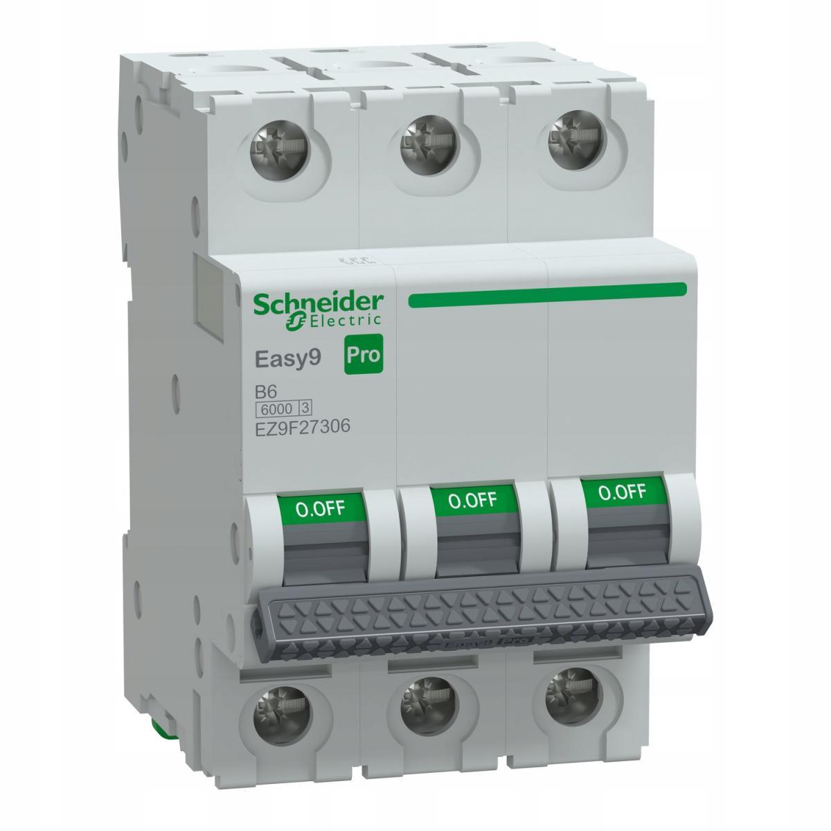 Wyłącznik nadprądowy Easy9 Pro EZ9F-B6-3 B 6A 3-biegunowy